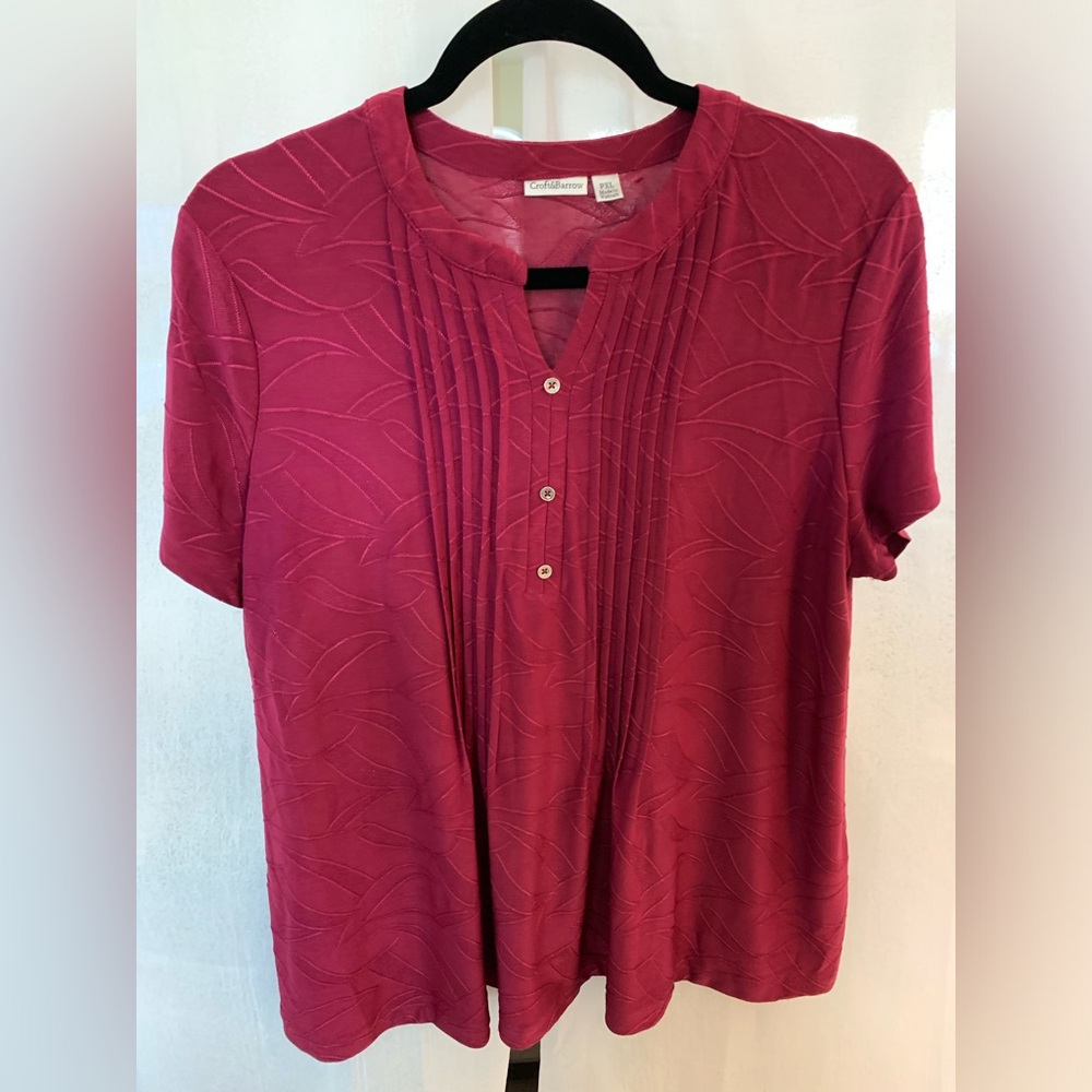 Croft & Barrow Burgandy Top, PXL